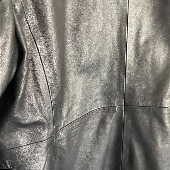 Part Two Lamb Leather Single Button Blazer - Picture 4 of 14